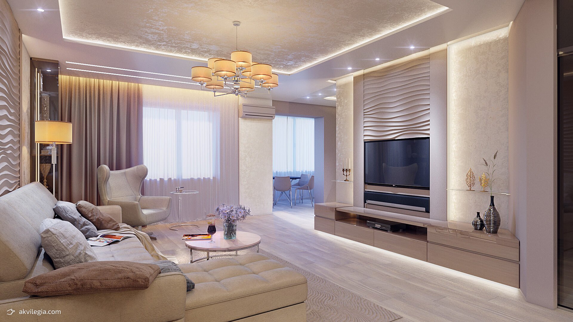 Натяжные потолки в Квартире 80 кв.м